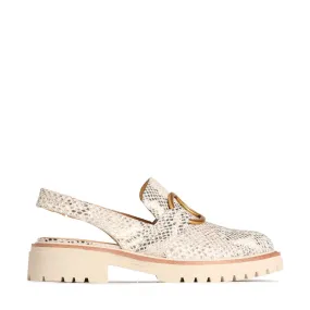 ABA LEATHER SLING BACK LOAFERS