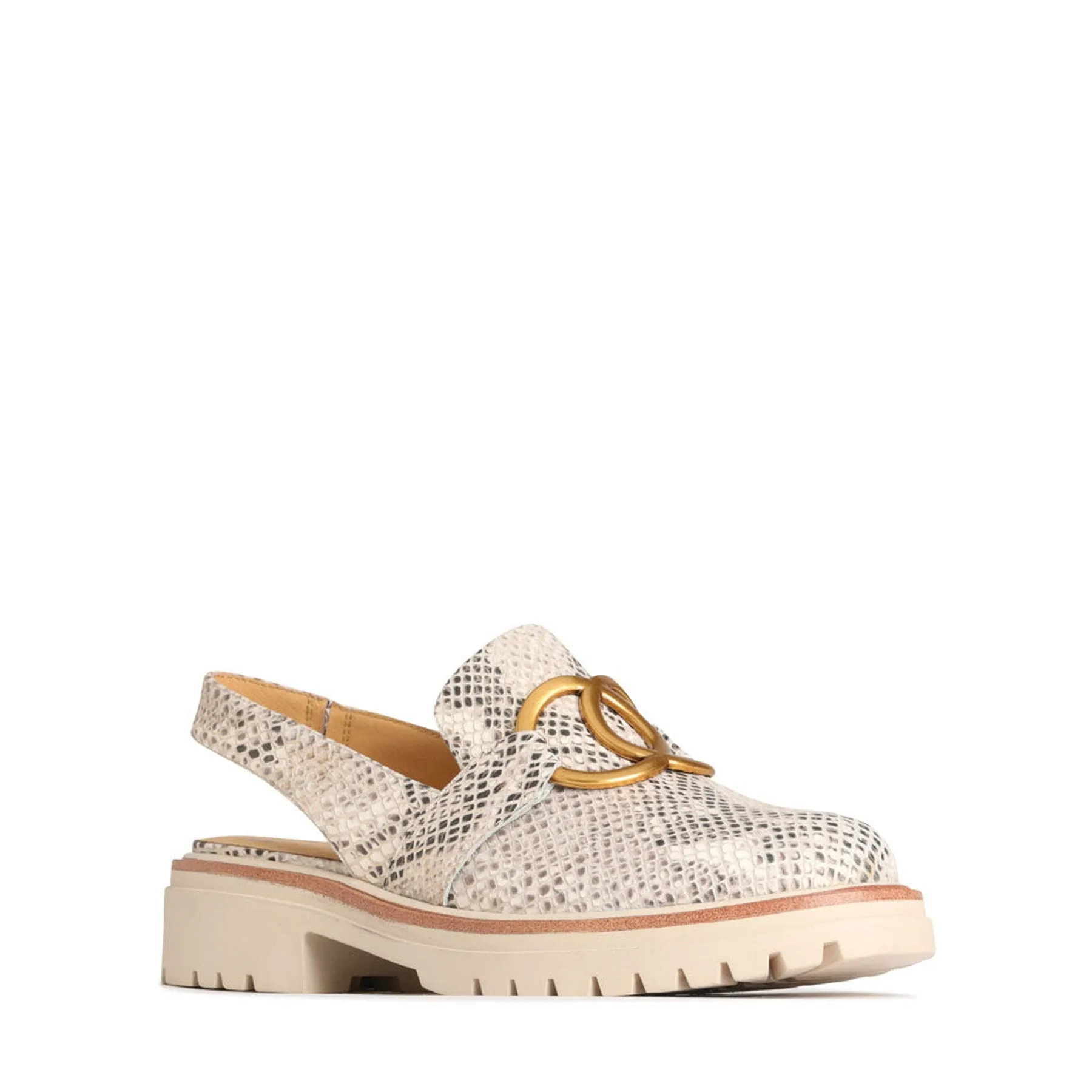 ABA LEATHER SLING BACK LOAFERS