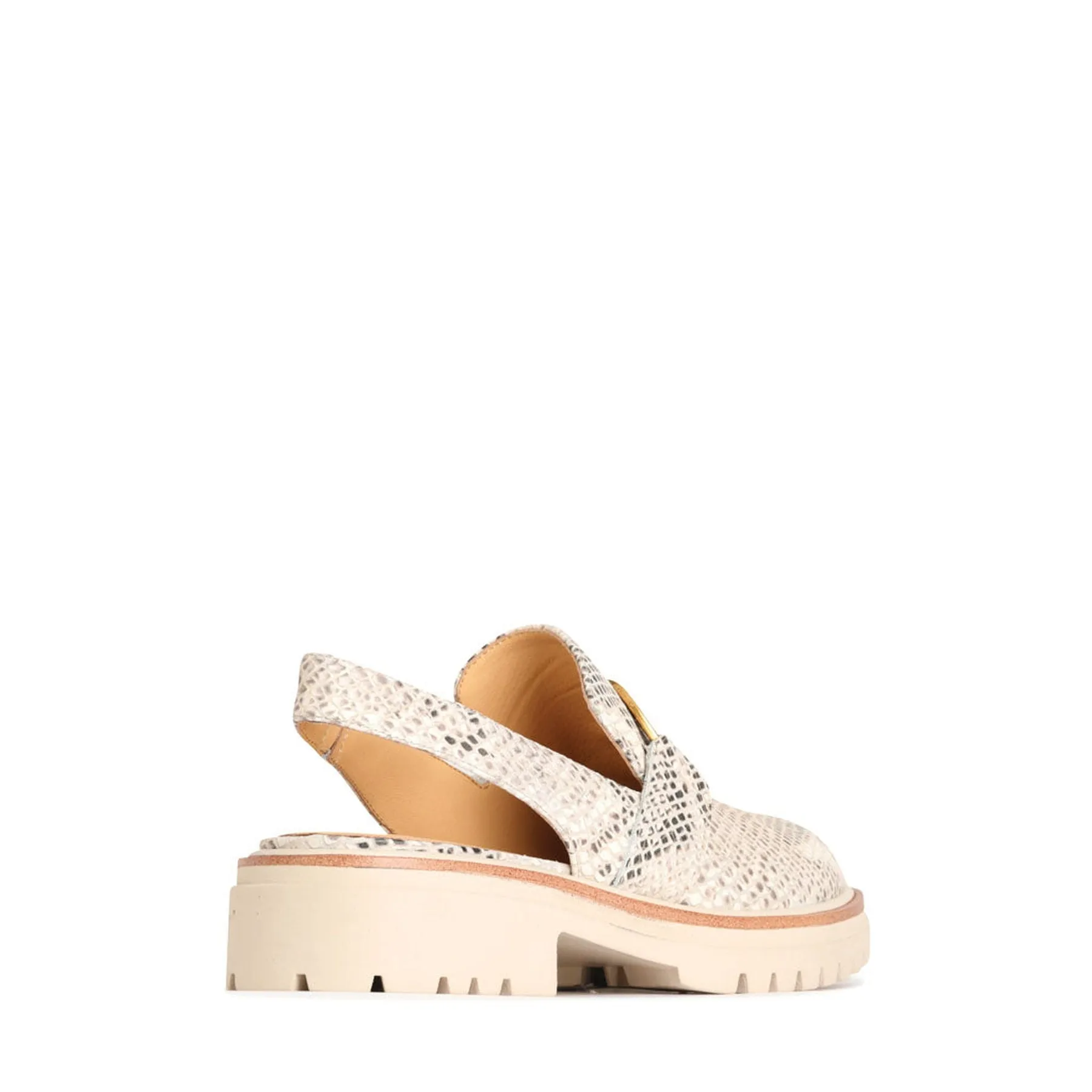ABA LEATHER SLING BACK LOAFERS