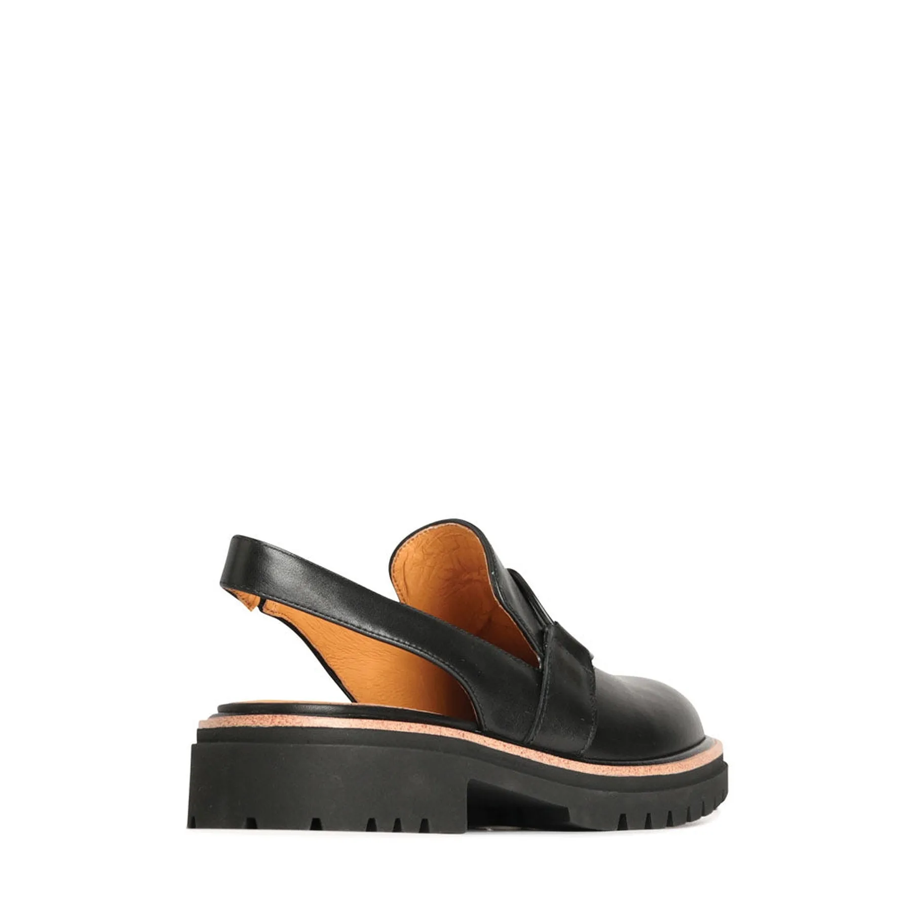 ABA LEATHER SLING BACK LOAFERS
