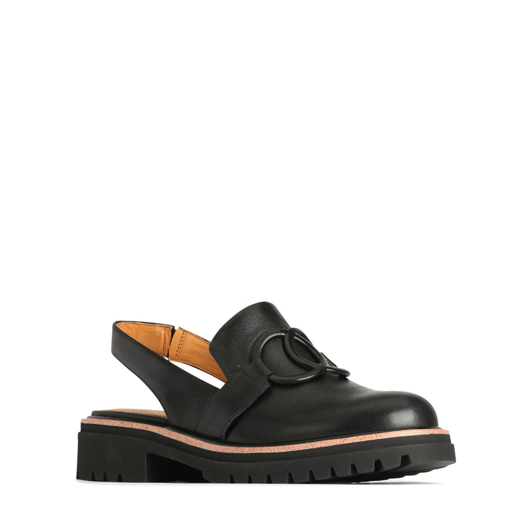 ABA LEATHER SLING BACK LOAFERS