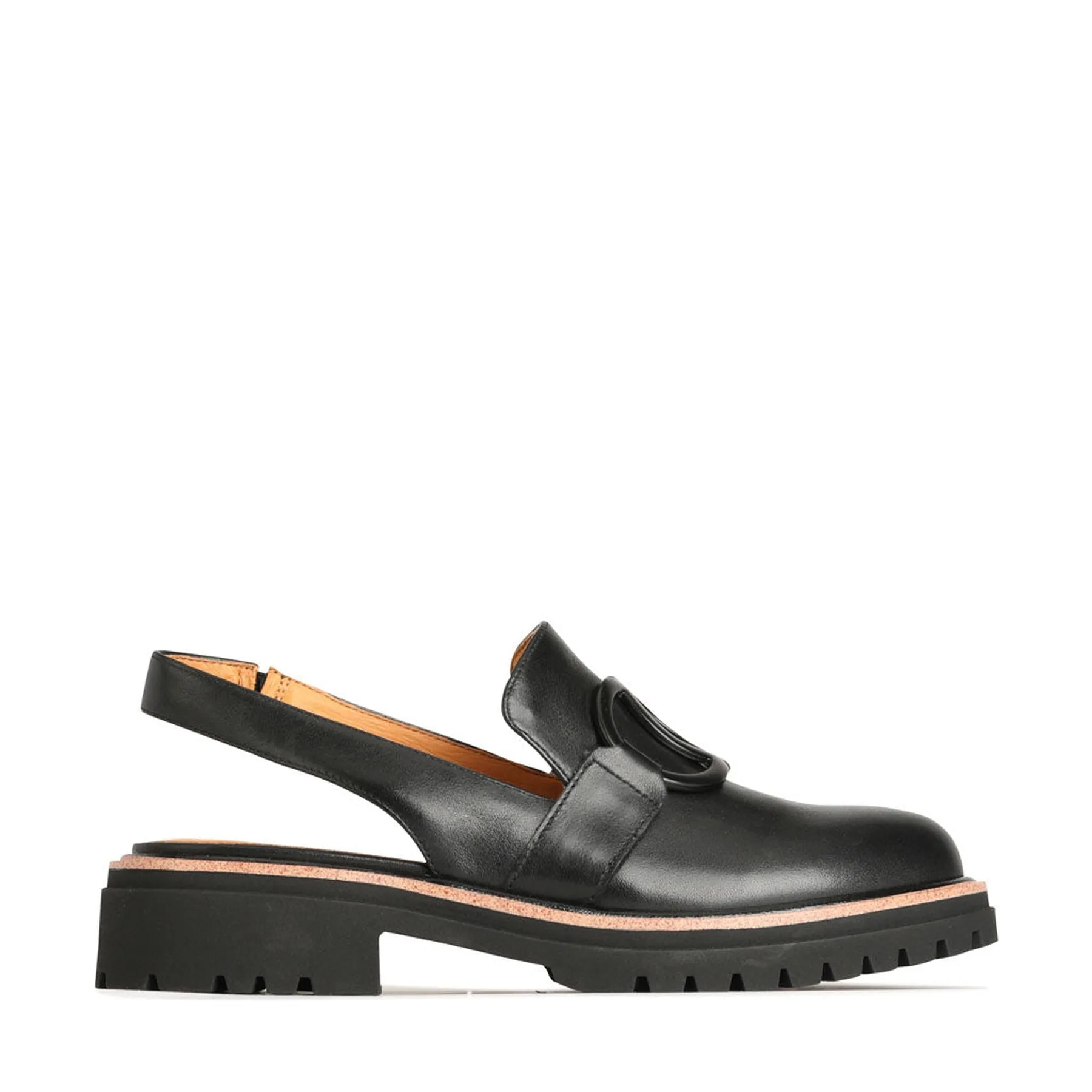 ABA LEATHER SLING BACK LOAFERS