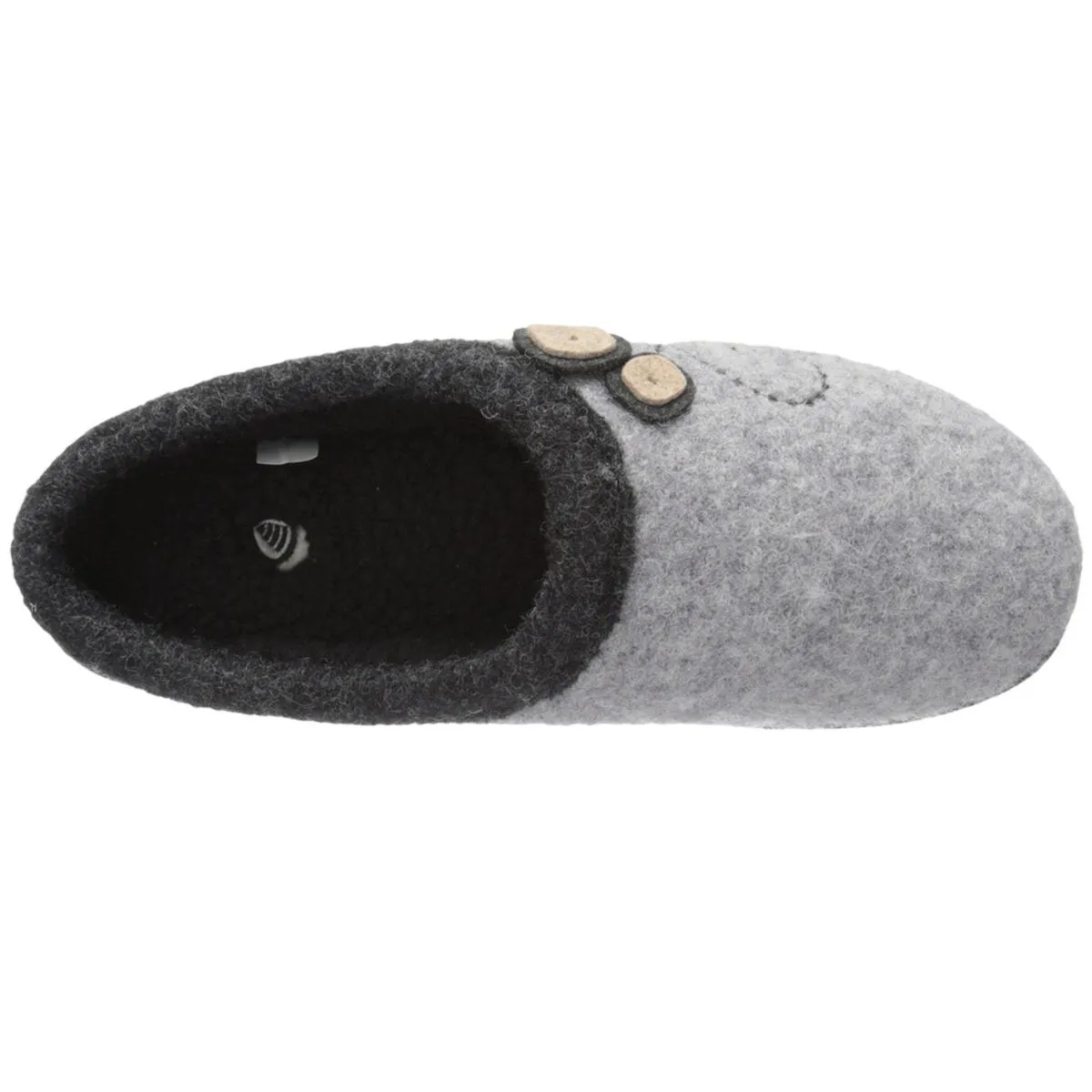 Acorn Women's Dara Slippers- Light Grey Button