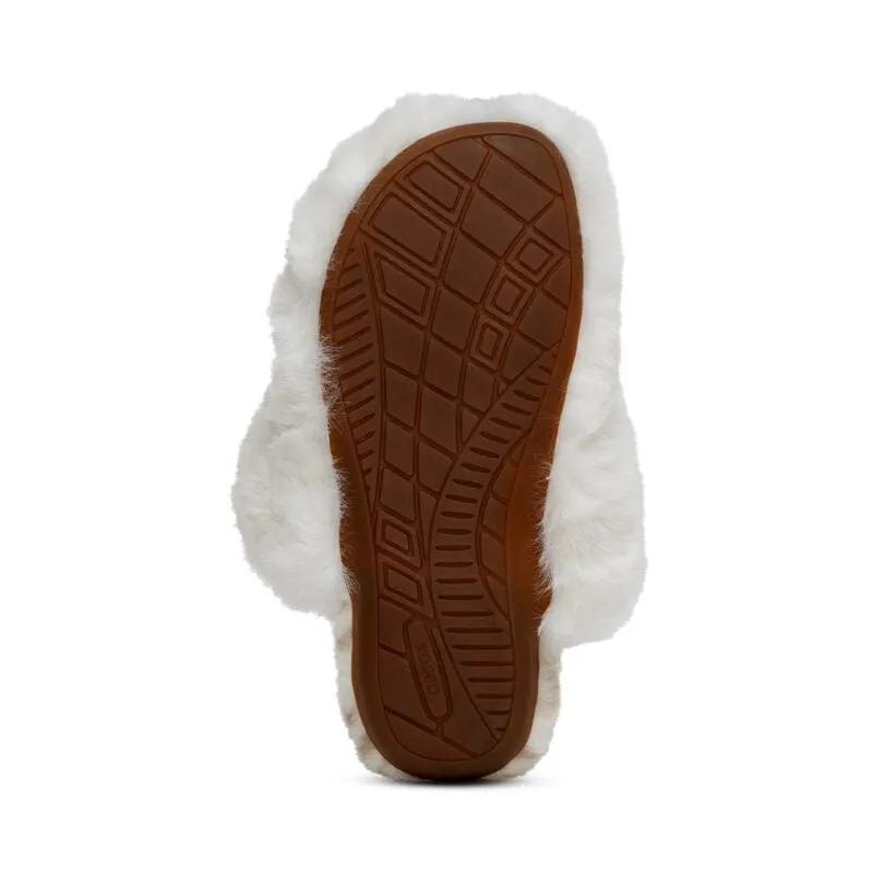 Aetrex Women's Misty Furry Slippers- Ivory