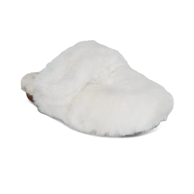 Aetrex Women's Misty Furry Slippers- Ivory