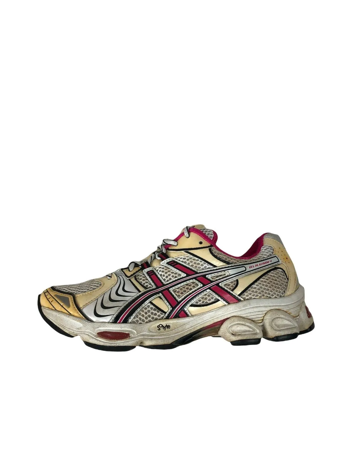 ASICS Gel-Platinum 4 White/Pink Running Shoes Women's (Size: 7.5) T06GQ