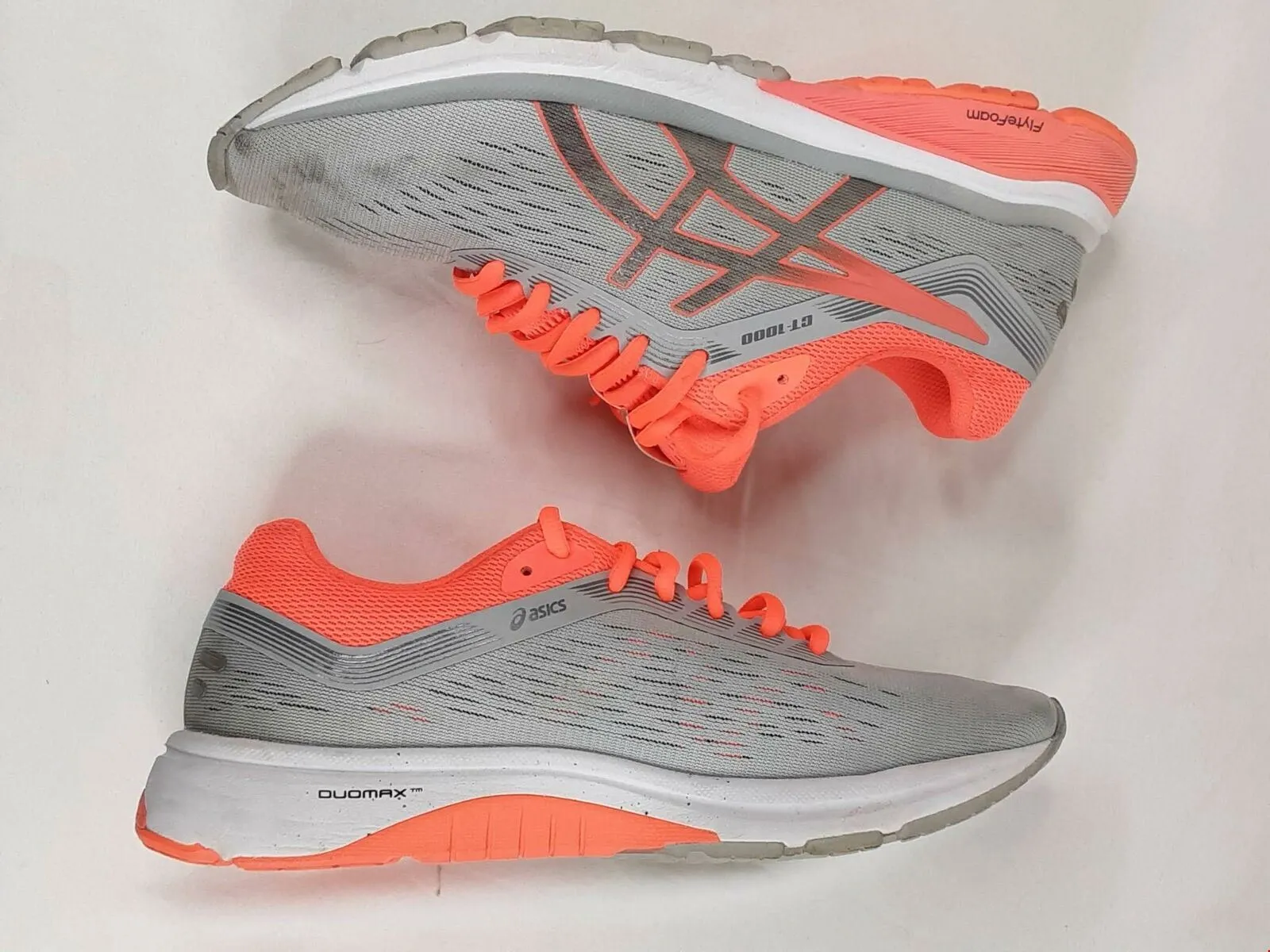 Asics GT-1000 7 Orange Grey Running Shoes Women's (Size: 9) 1012A030