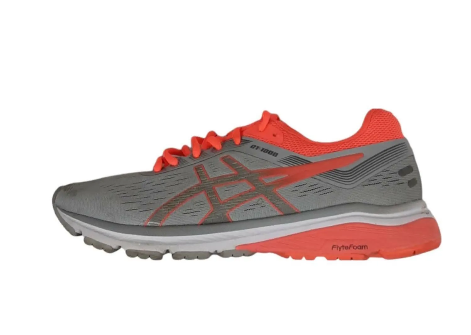 Asics GT-1000 7 Orange Grey Running Shoes Women's (Size: 9) 1012A030