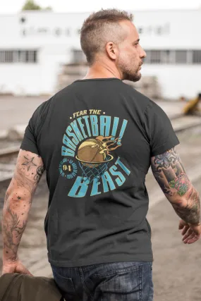 Basketball Beast Printed Oversized T-shirt for Men