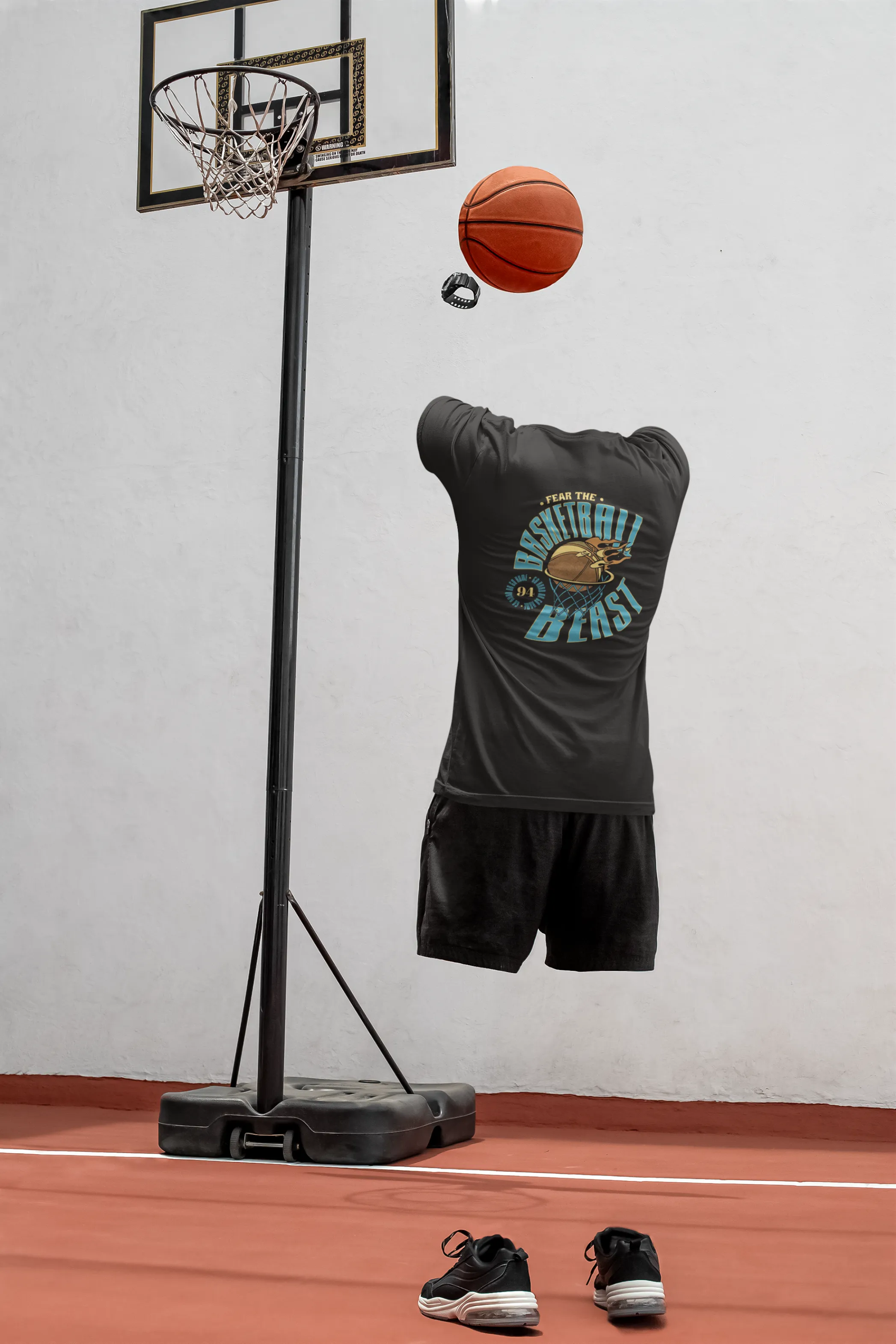 Basketball Beast Printed Oversized T-shirt for Men