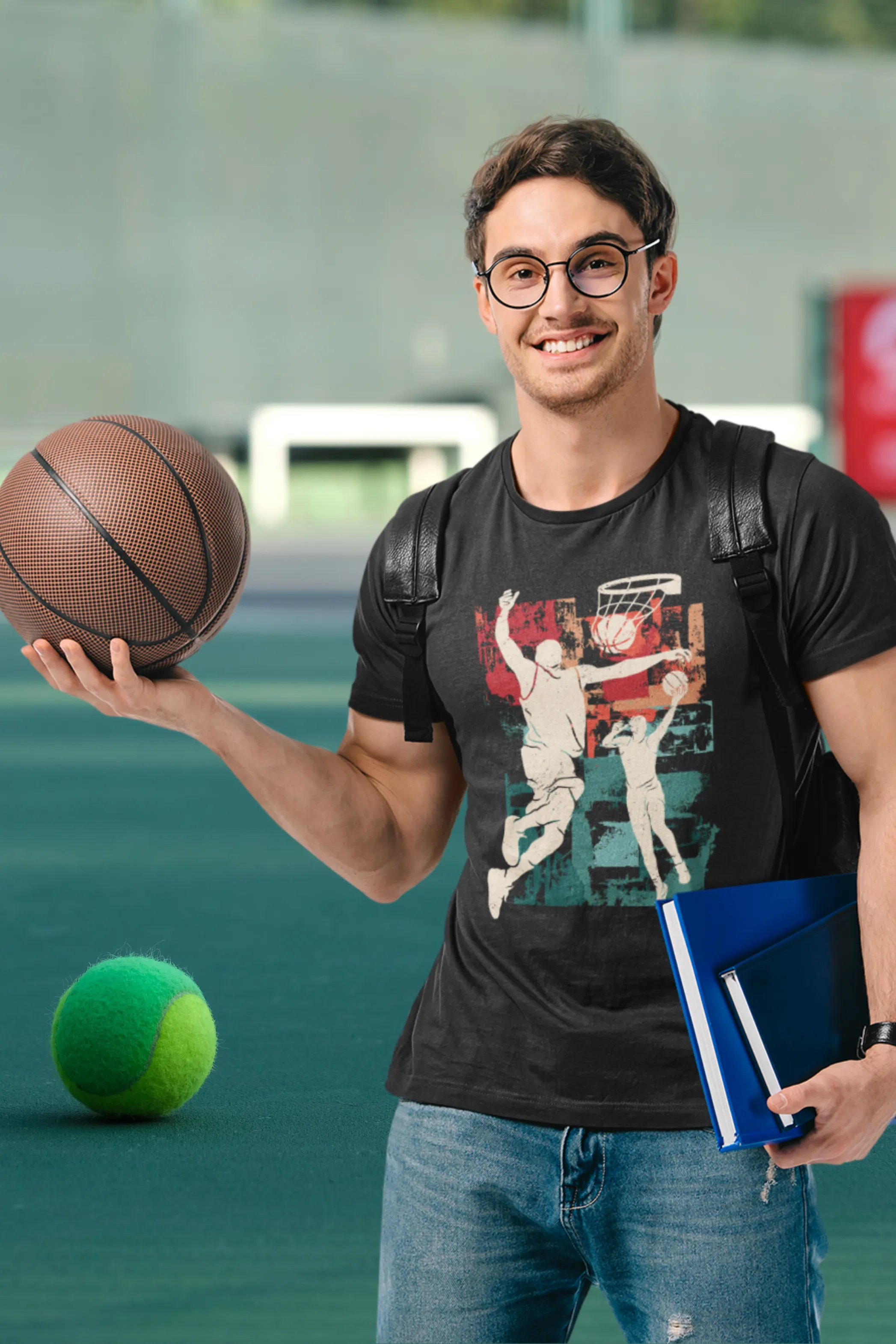 Basketball Legends Black Printed T-shirt for men