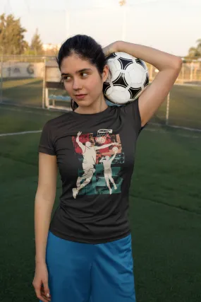 Basketball Legends Black Printed T-shirt for women