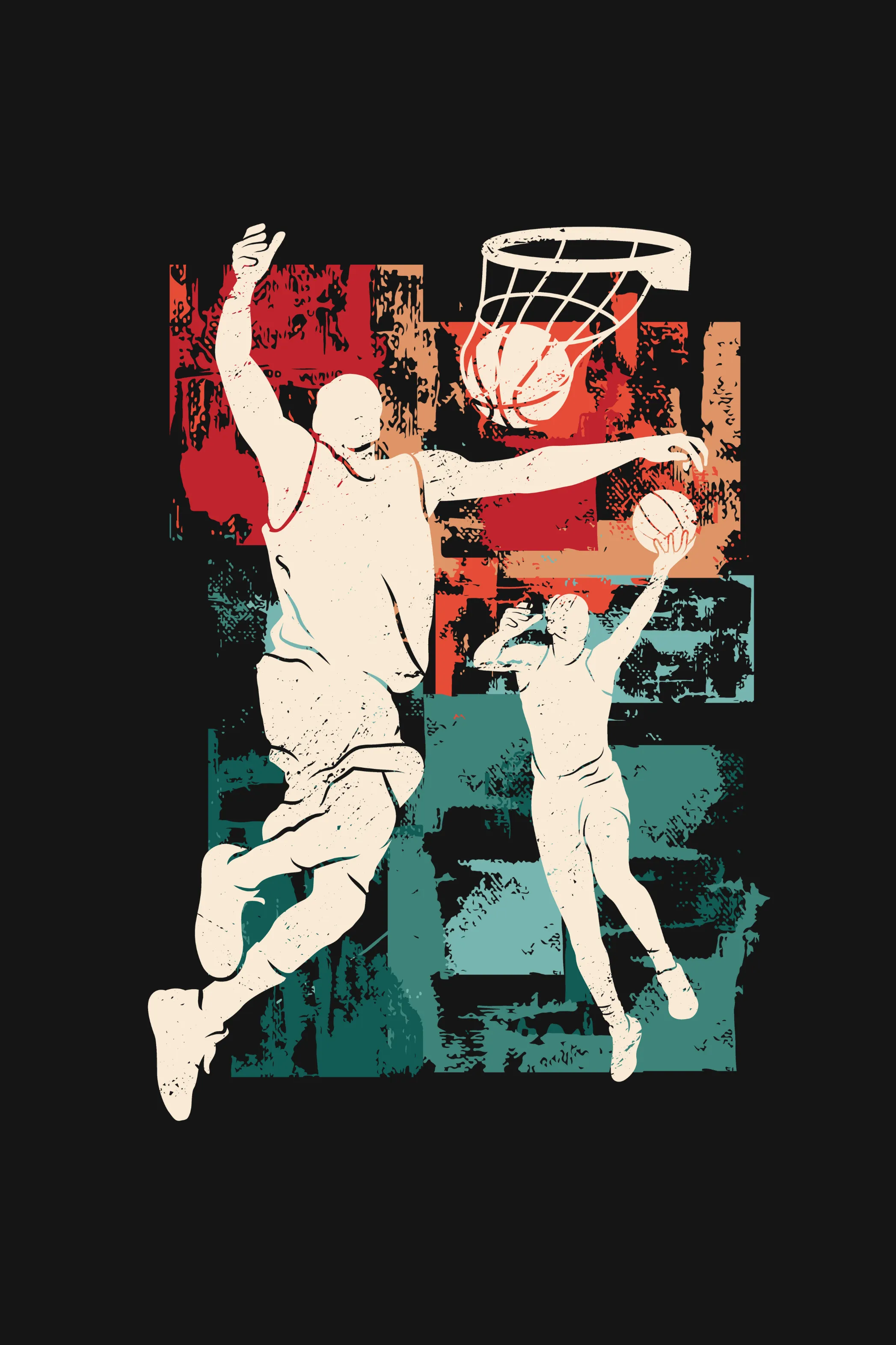 Basketball Legends Black Printed T-shirt for women