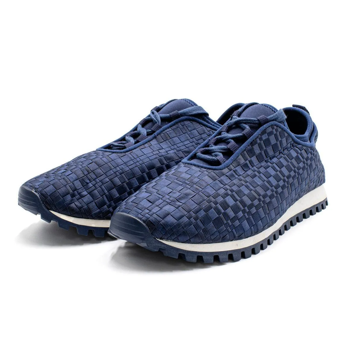Bcbgeneration Lynn Woven Low-Top Sneakers Fabric Blue Colour For Women
