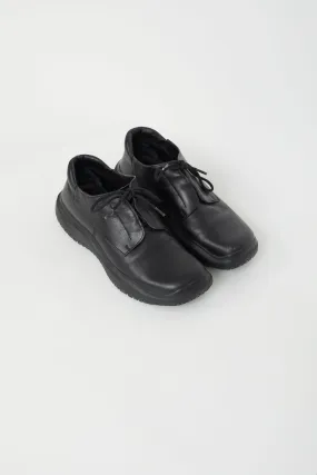 Black Leather Linea Rossa Chunky Platform Loafer