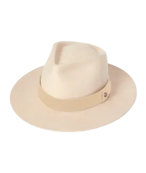 Cara Wide Brim Fedora in Nude
