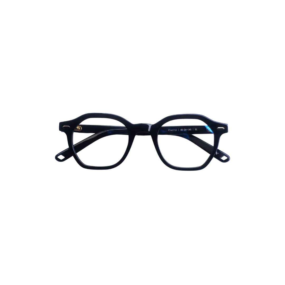 Clarity Focused Large Frame Eyeglasses In Black