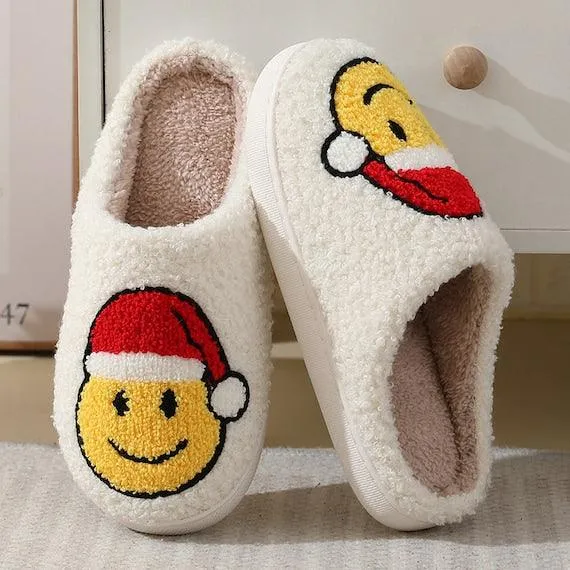 Cosy Smiley Face Slipper Comfortable Slippers Funny Slippers Unique Gift Idea Fun and Comfy Slip-Ons