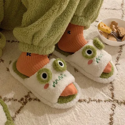 Cotton Slippers with Characters for Women