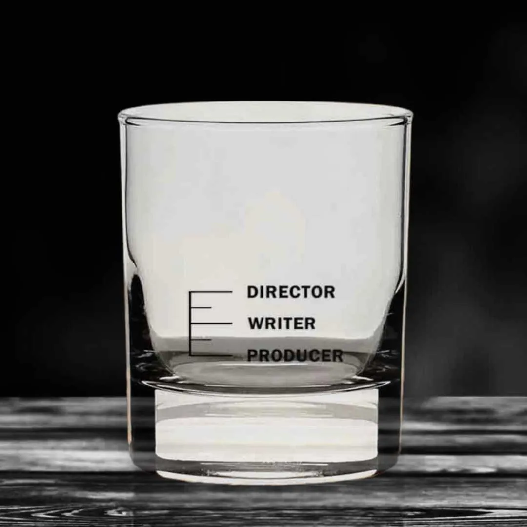 Designer Whiskey Glass for Mixed Drinks Bourbon - DIRECTOR WRITER PRODUCER Filmy