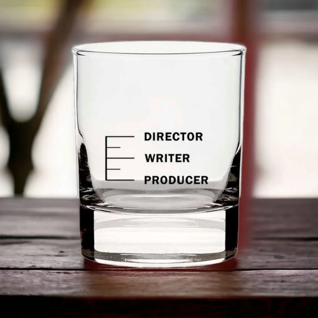 Designer Whiskey Glass for Mixed Drinks Bourbon - DIRECTOR WRITER PRODUCER Filmy