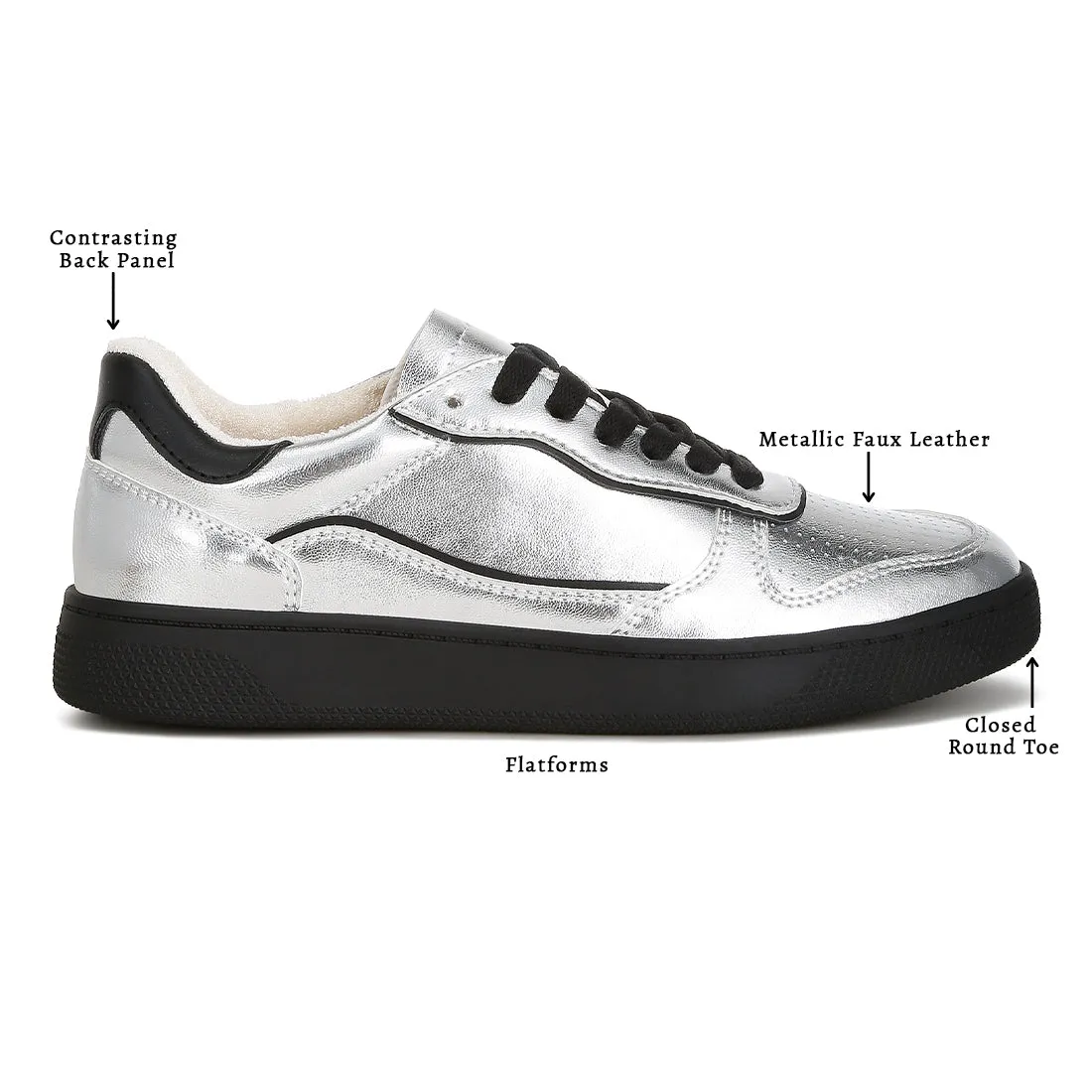 Faux Leather Everyday Sneakers