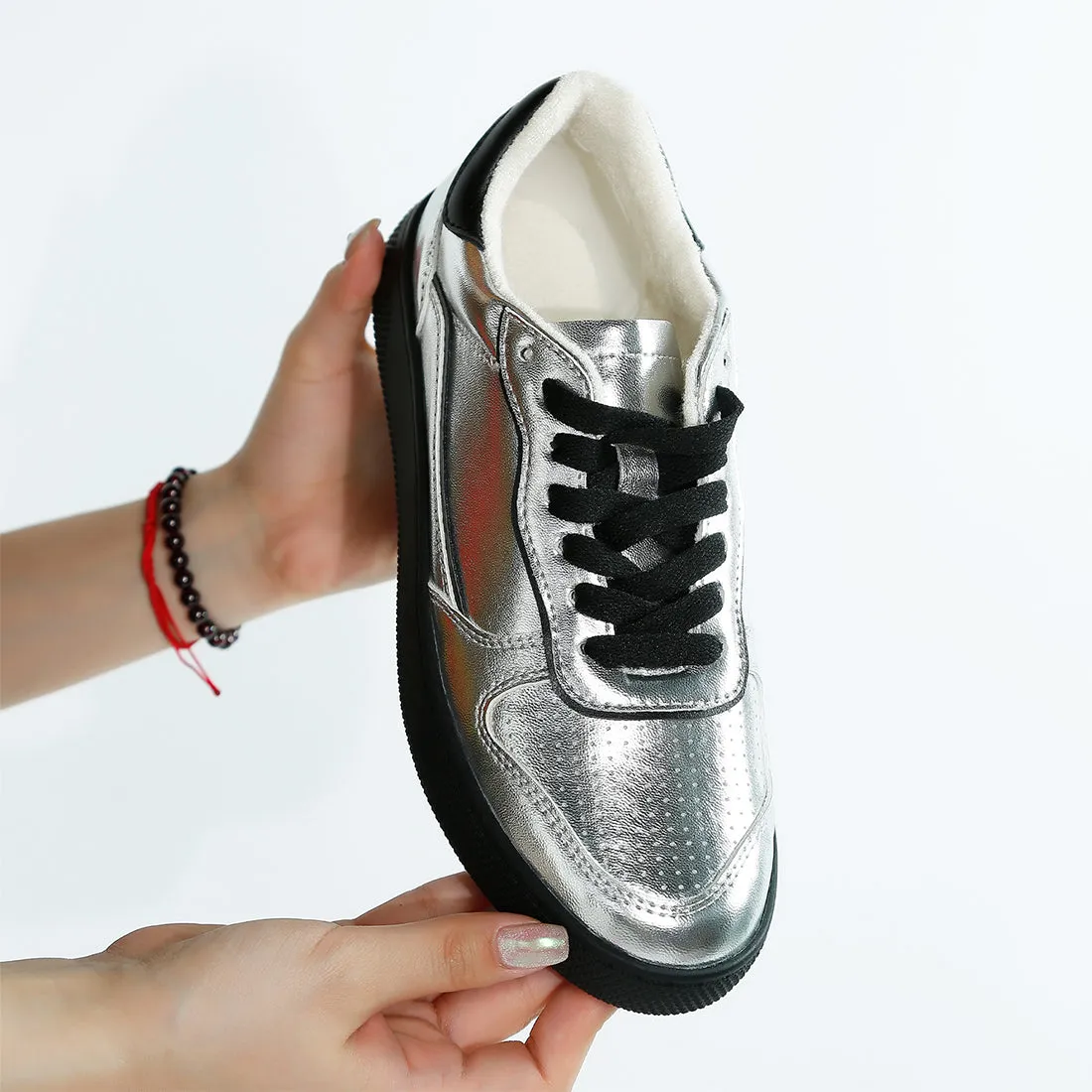 Faux Leather Everyday Sneakers
