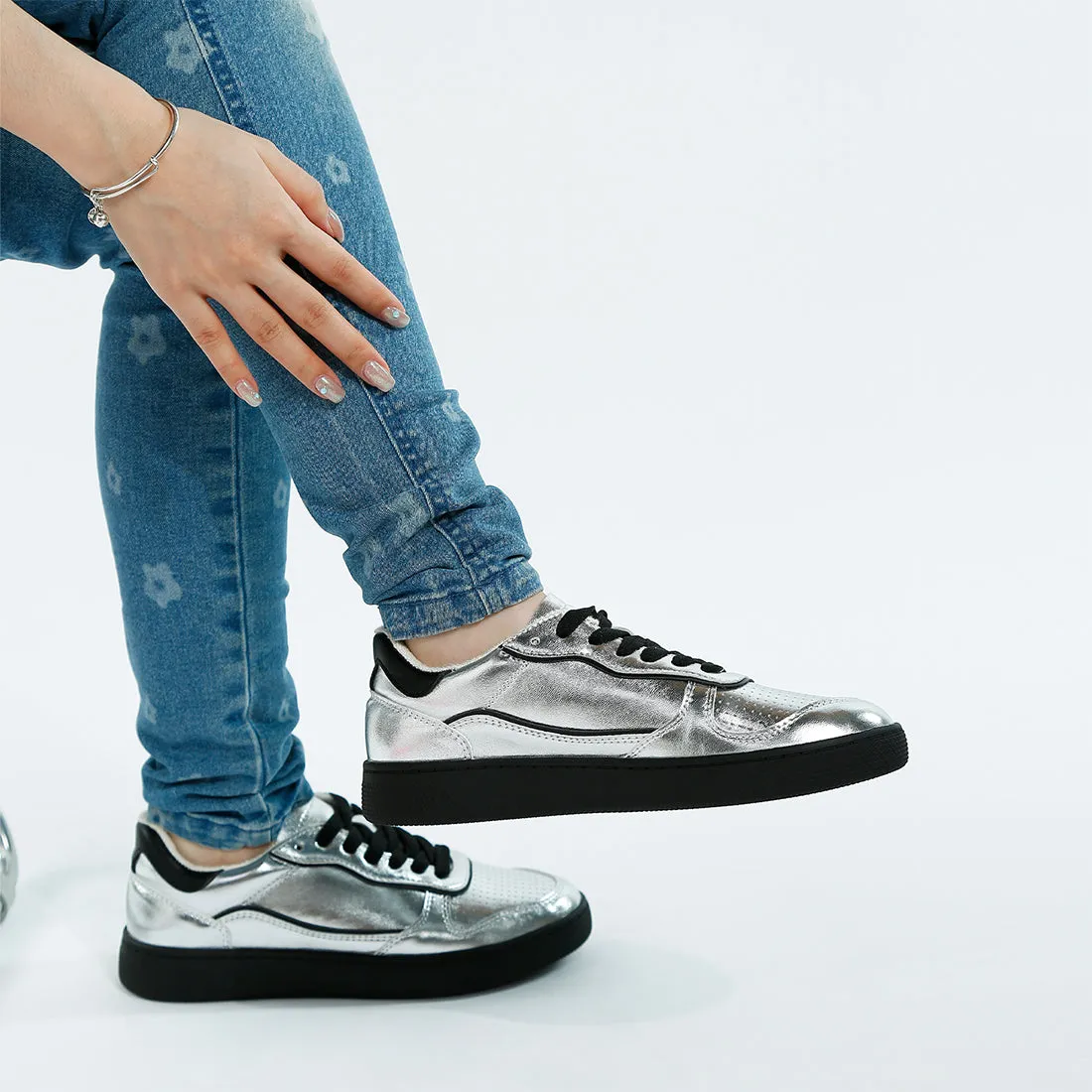 Faux Leather Everyday Sneakers