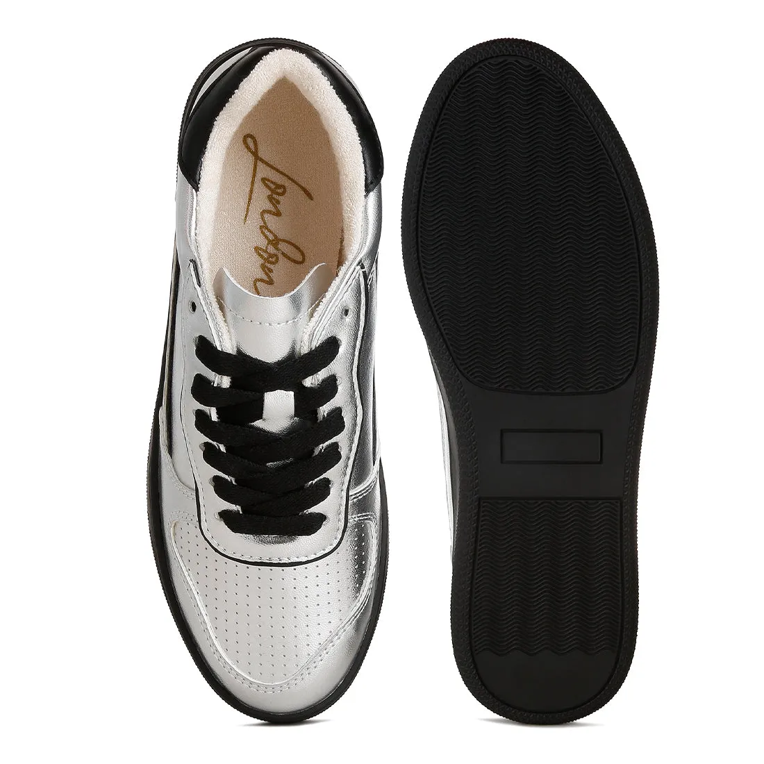 Faux Leather Everyday Sneakers