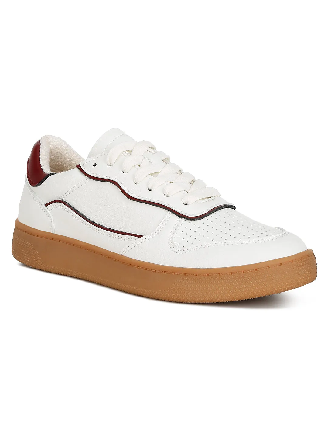 Faux Leather Everyday Sneakers