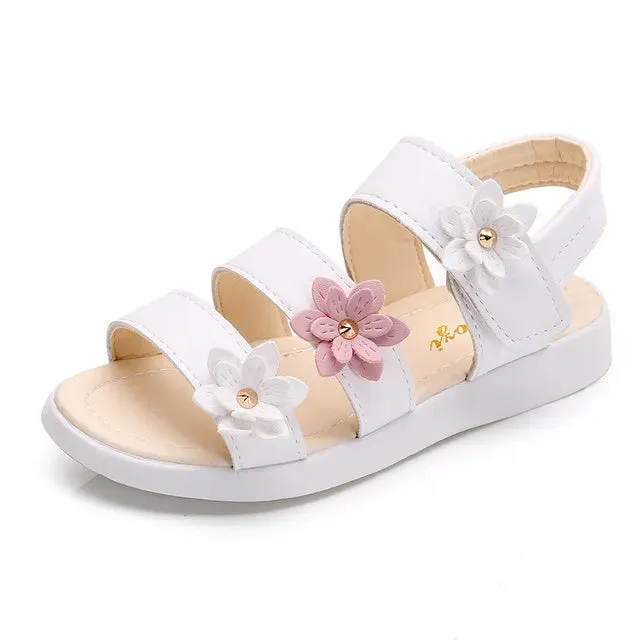 Gladiator Flower Sandals for Girls