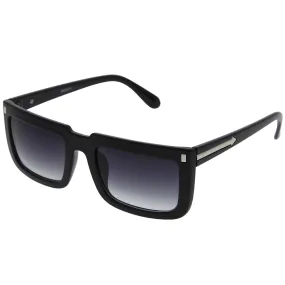 grinderPUNCH Women's Designer Inspired Flat Top Square Rectangle Sunglasses Arrow Euro