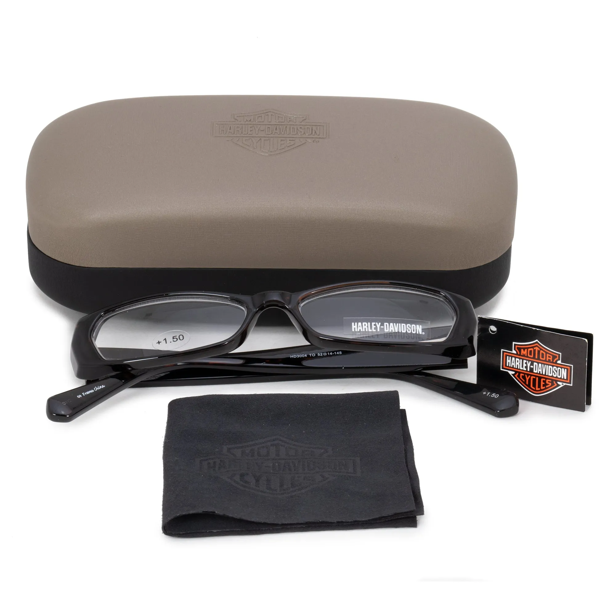 Harley Davidson Rectangular Reading Eyeglasses HD3004 TO 52  1.50