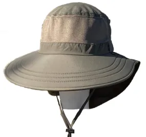 Henschel Small/Medium Olive Innsbruck Crushable 62849 Cotton w Mesh Crown UPF 50