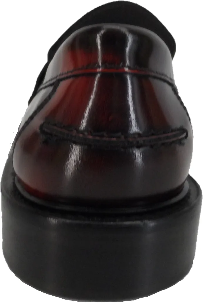 Ikon Original Mens Twister Oxblood Retro,Ska,Northern Soul Tassel Loafers