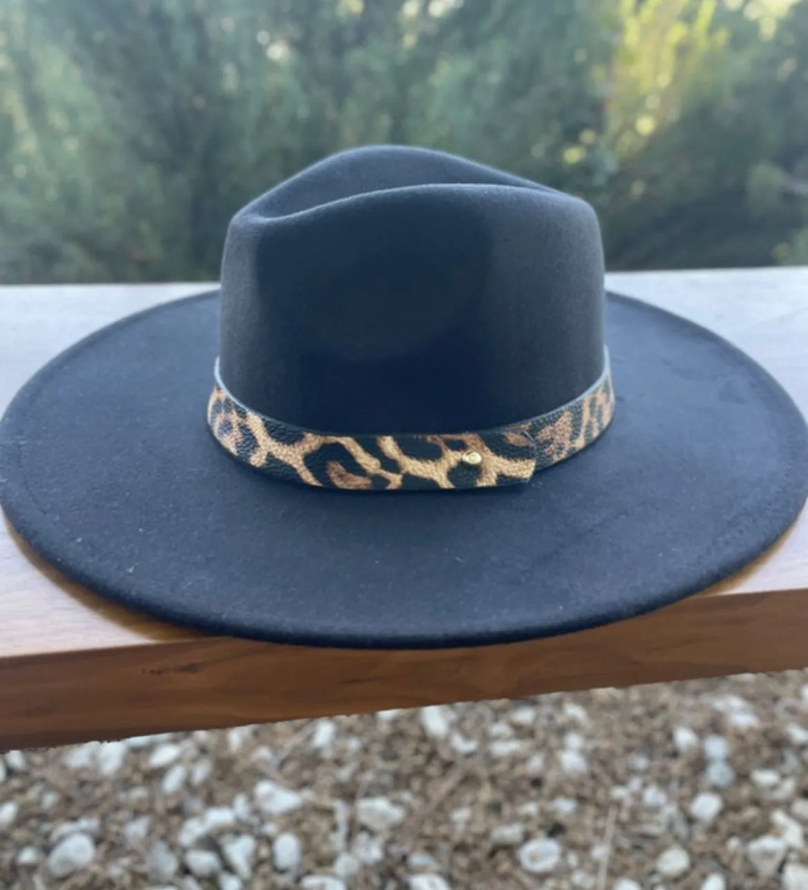 Leopard Belt Buckle Fedora Hat