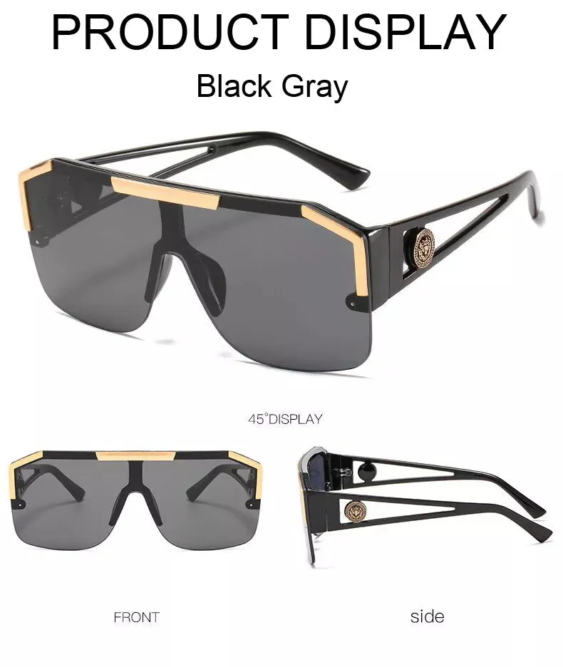 Luxury Oversized Mens Designer Sun Glasses