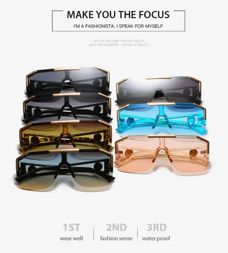 Luxury Oversized Mens Designer Sun Glasses