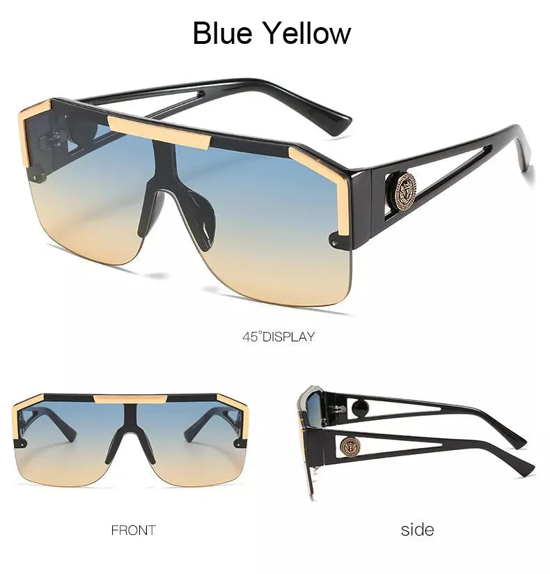 Luxury Oversized Mens Designer Sun Glasses