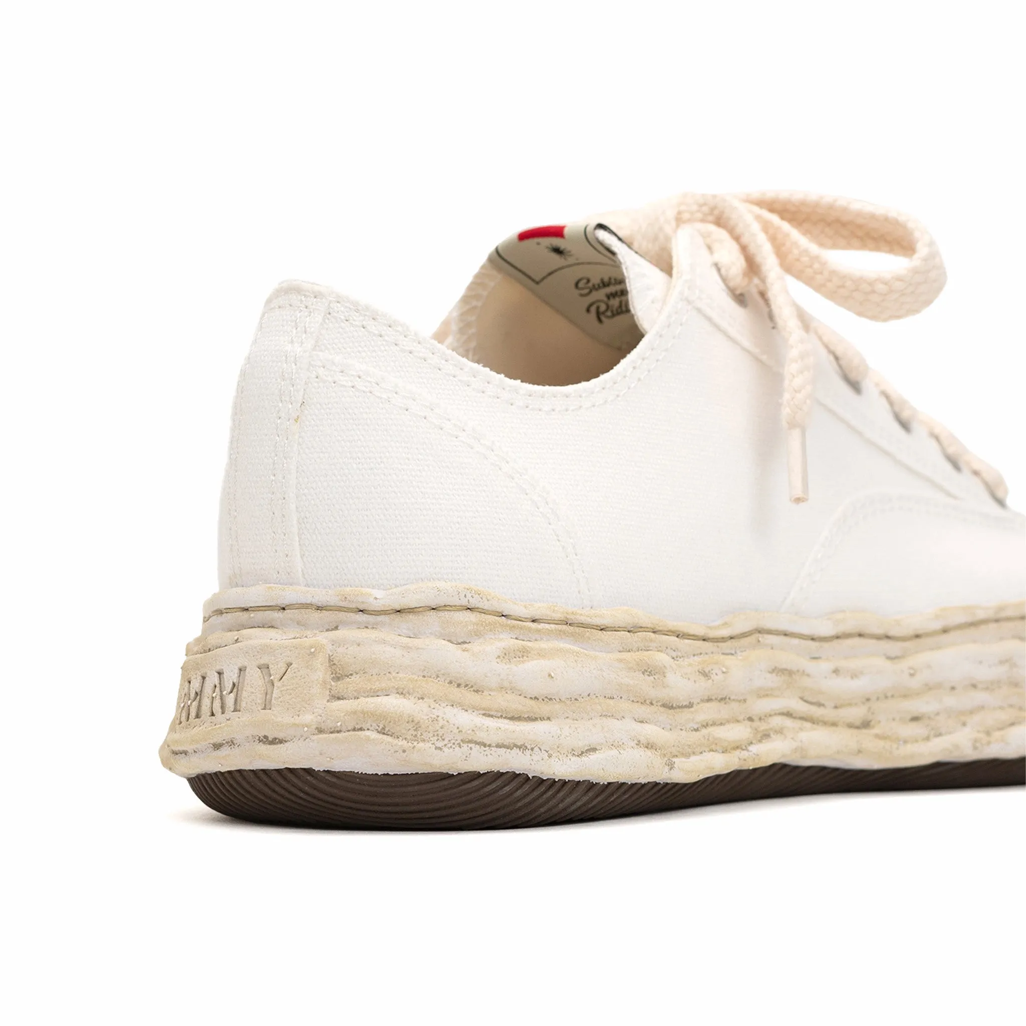 Maison MIHARA YASUHIRO "PETERSON23" OG Dyed Sole Canvas Low-Top Sneaker (White)