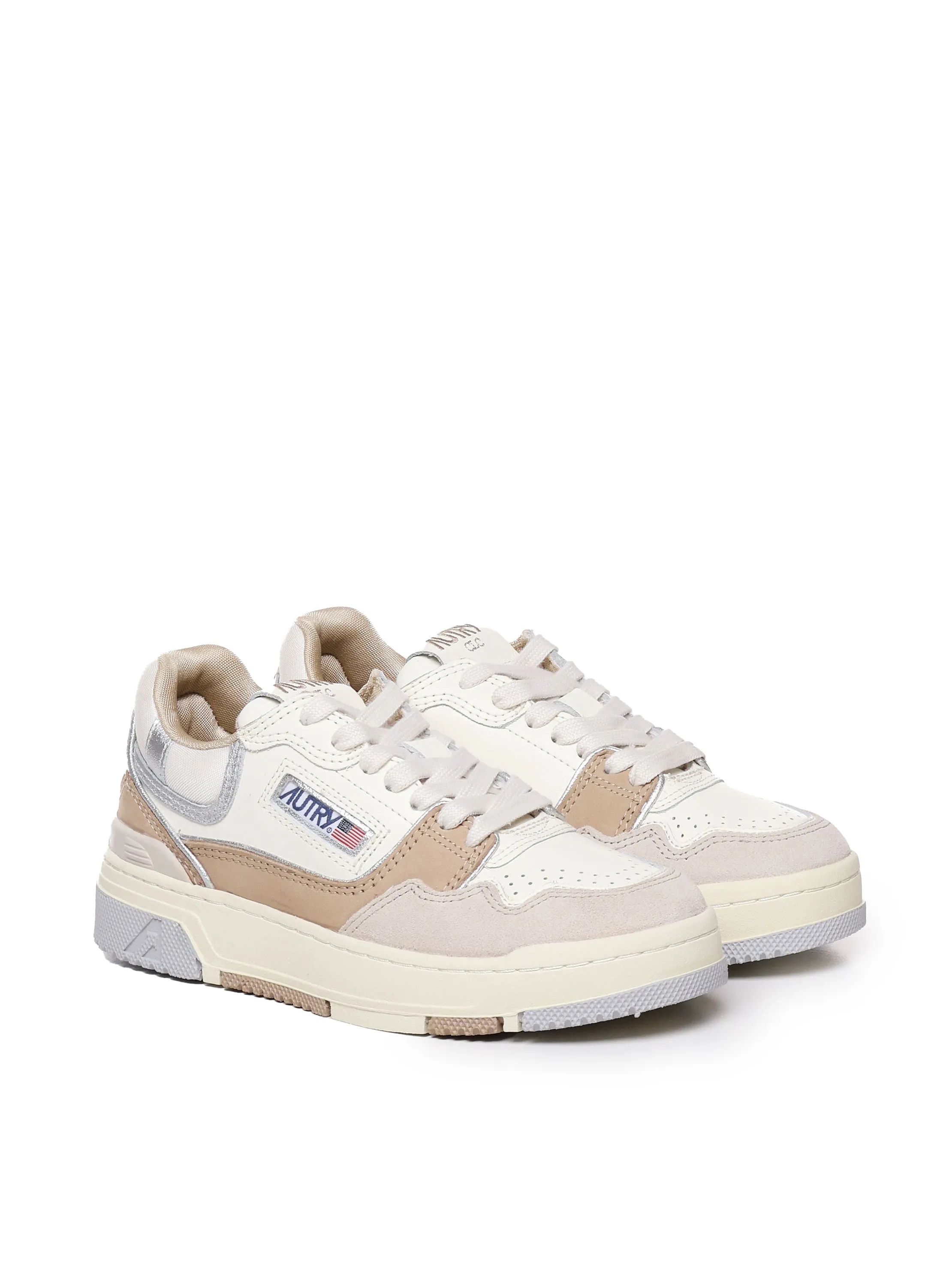 Multinatural Suede Sneakers with Logo