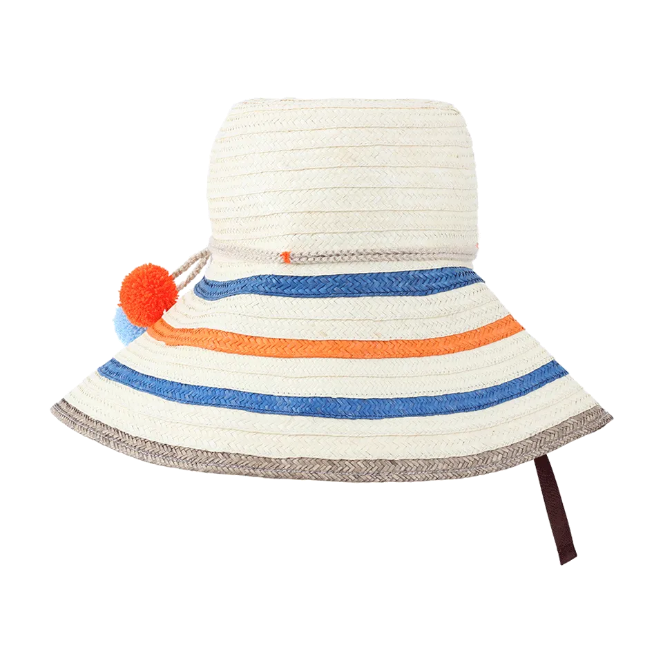 Palomino Wide Brim Striped Hat