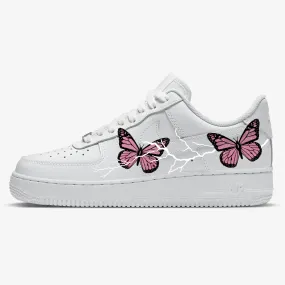 Pink Glitter Butterfly Storm AF1