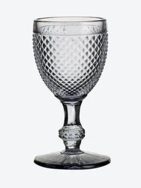 SET 4 RED WINE GOBLETS BICOS GREY