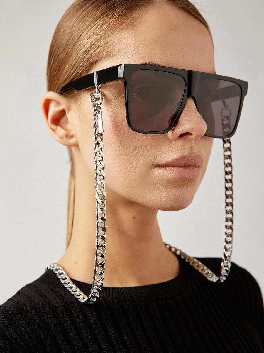 Silver Metal glasses chain