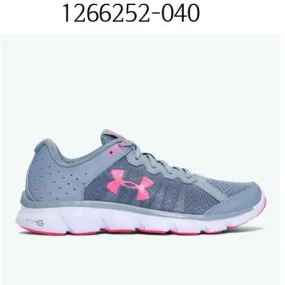 Under Armour Womens Micro G Assert 6 Running Shoes Steel/White/London Orange 1266252-040