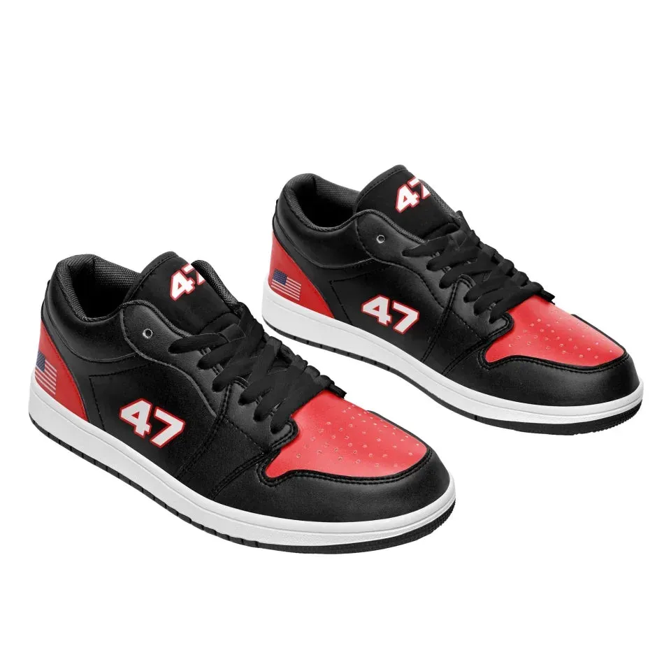 Unique Gift,Personalized 47 Trump Sneakers, Custom Colorful Low Top Shoes, Fashion and Comfort Shoes