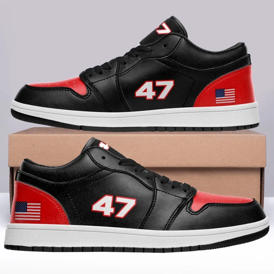 Unique Gift,Personalized 47 Trump Sneakers, Custom Colorful Low Top Shoes, Fashion and Comfort Shoes