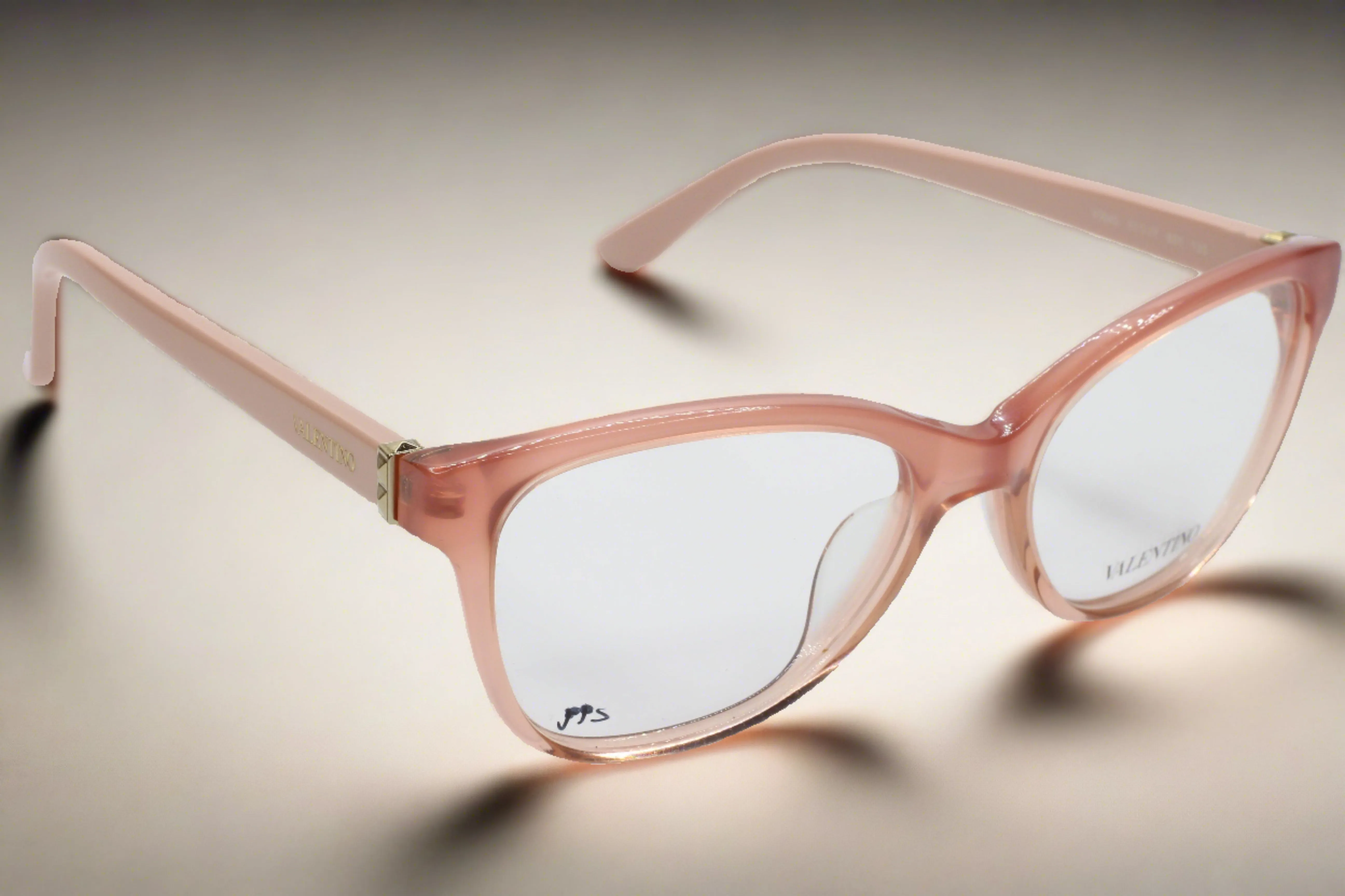 Valentino V2642 Pink Gold Studded Designer Eyeglasses
