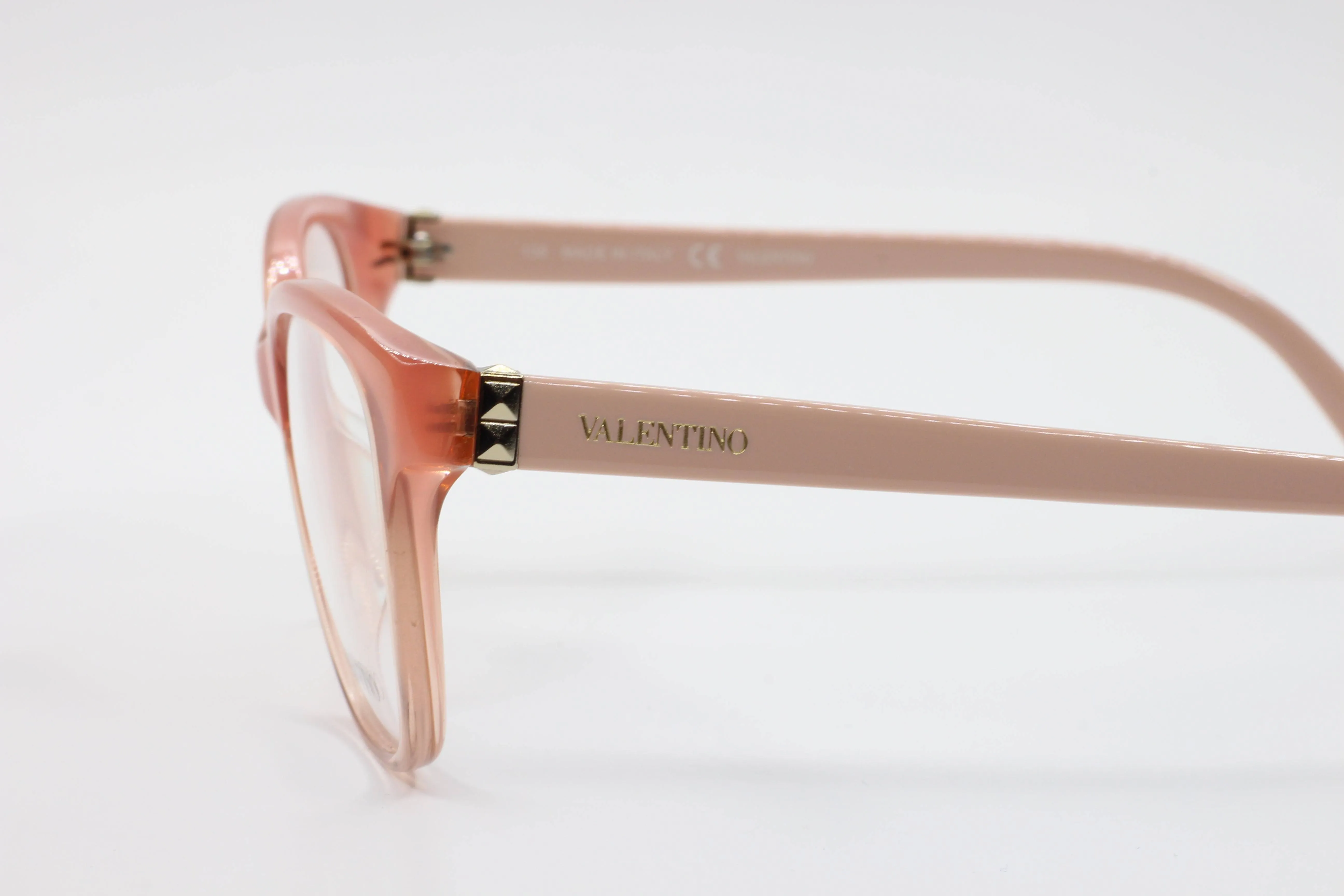 Valentino V2642 Pink Gold Studded Designer Eyeglasses